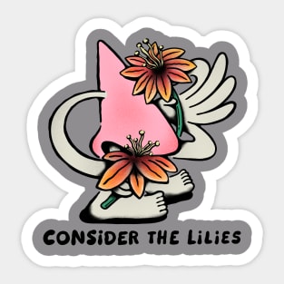 Consider the Lilies Sticker